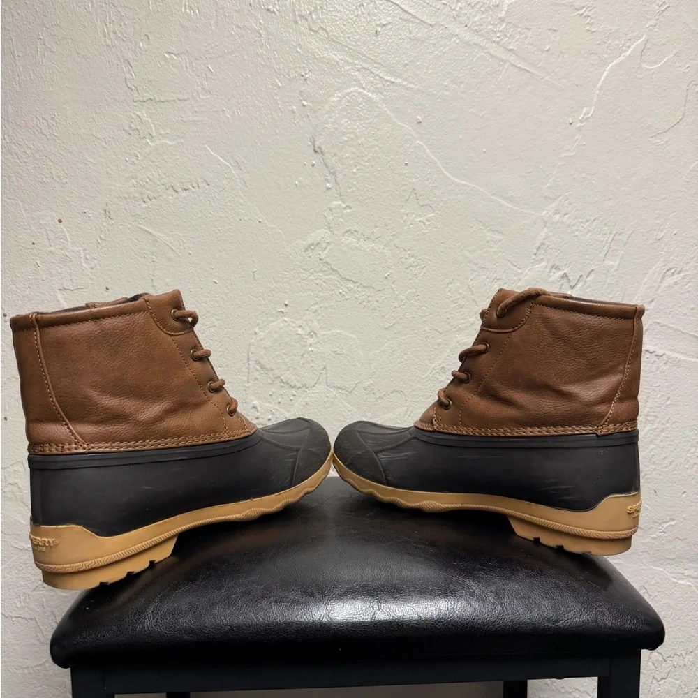 Sperry Men's Tan and Black Weatherproof Boots